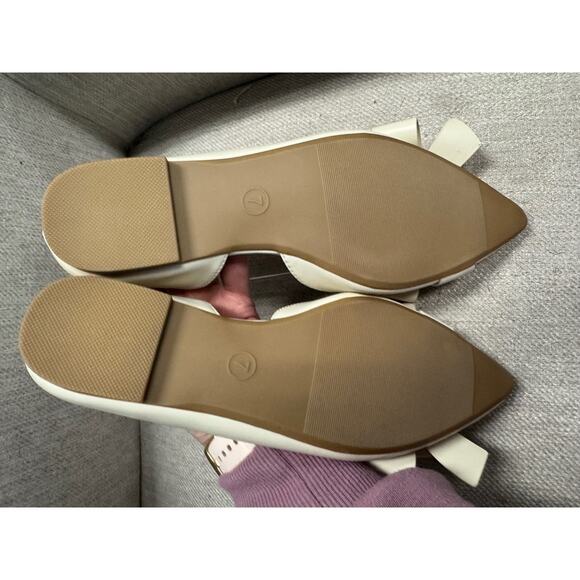 NWT Women's A New Day Cream Anya Bow Ballet Flats - Size 7 - Picture 4 of 4